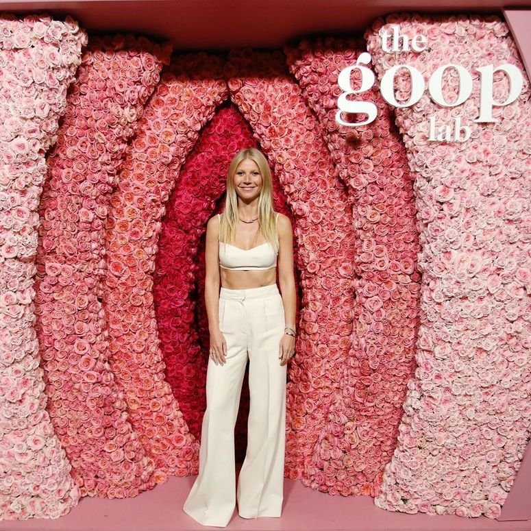 Image may contain: Gwyneth Paltrow, Clothing, Apparel, Human, Person, Dress, Evening Dress, Fashion, Gown, and Robe